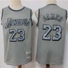 Men's LeBron James #23 Los Angeles Lakers Limited Jersey - Gray