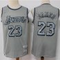 Men's LeBron James #23 Los Angeles Lakers Limited Jersey - Gray