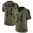 Men's Walter Payton #34 Chicago Bears 2021 Salute To Service Limited Player Jersey Olive