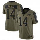Men's Stefon Diggs #14 Buffalo Bills 2021 Salute To Service Limited Player Jersey Olive