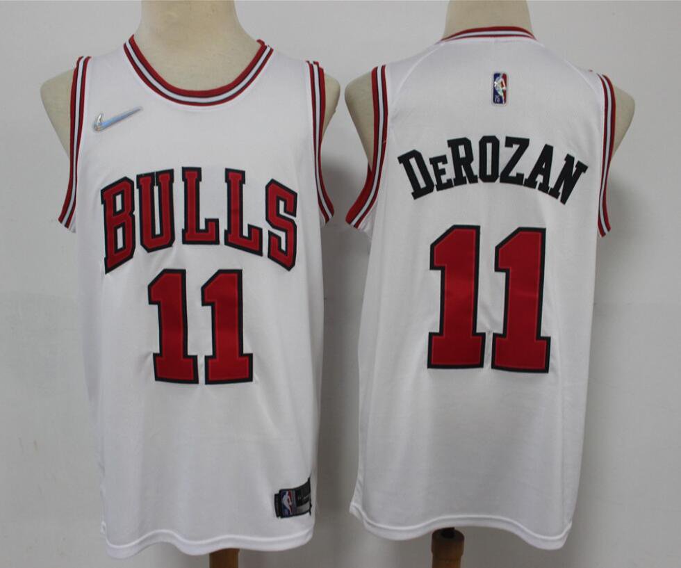 Chicago Bulls demar derozan 11 swingman jersey men's basketball statement  edition limited vest white 2021