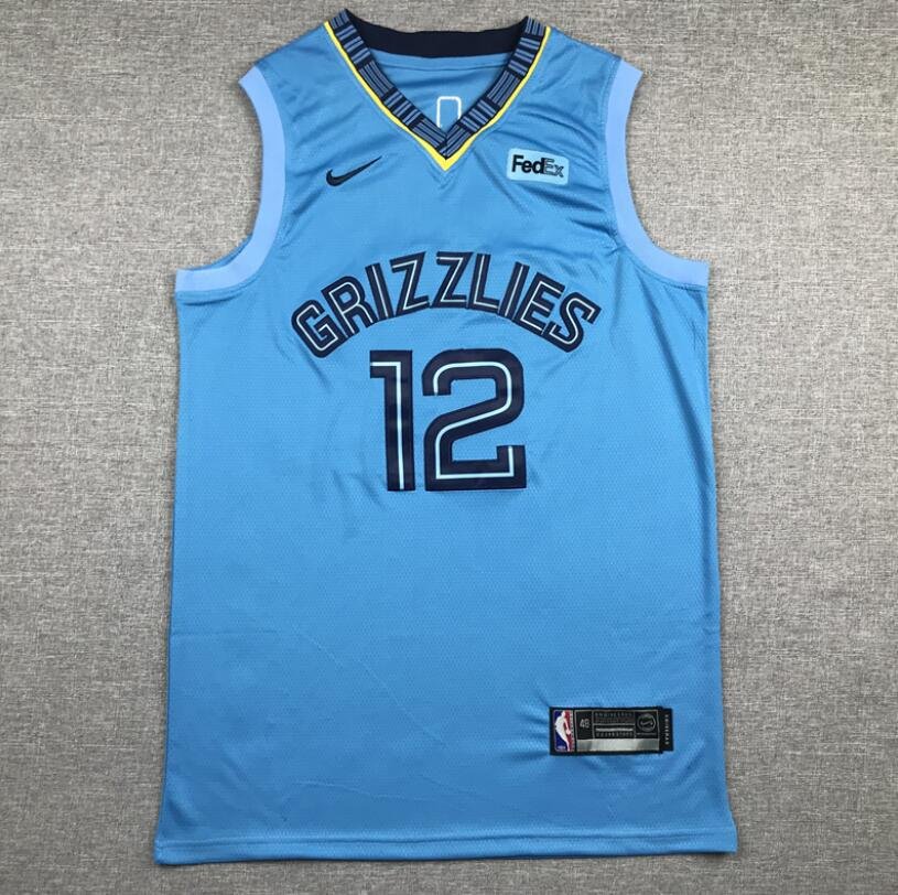 Men's Ja Morant 12 Memphis Grizzlies Swingman Jersey Light Blue