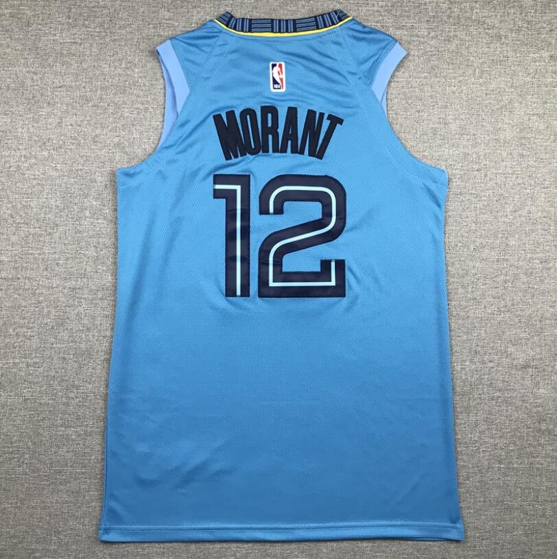 Men's Ja Morant 12 Memphis Grizzlies Swingman Jersey Light Blue