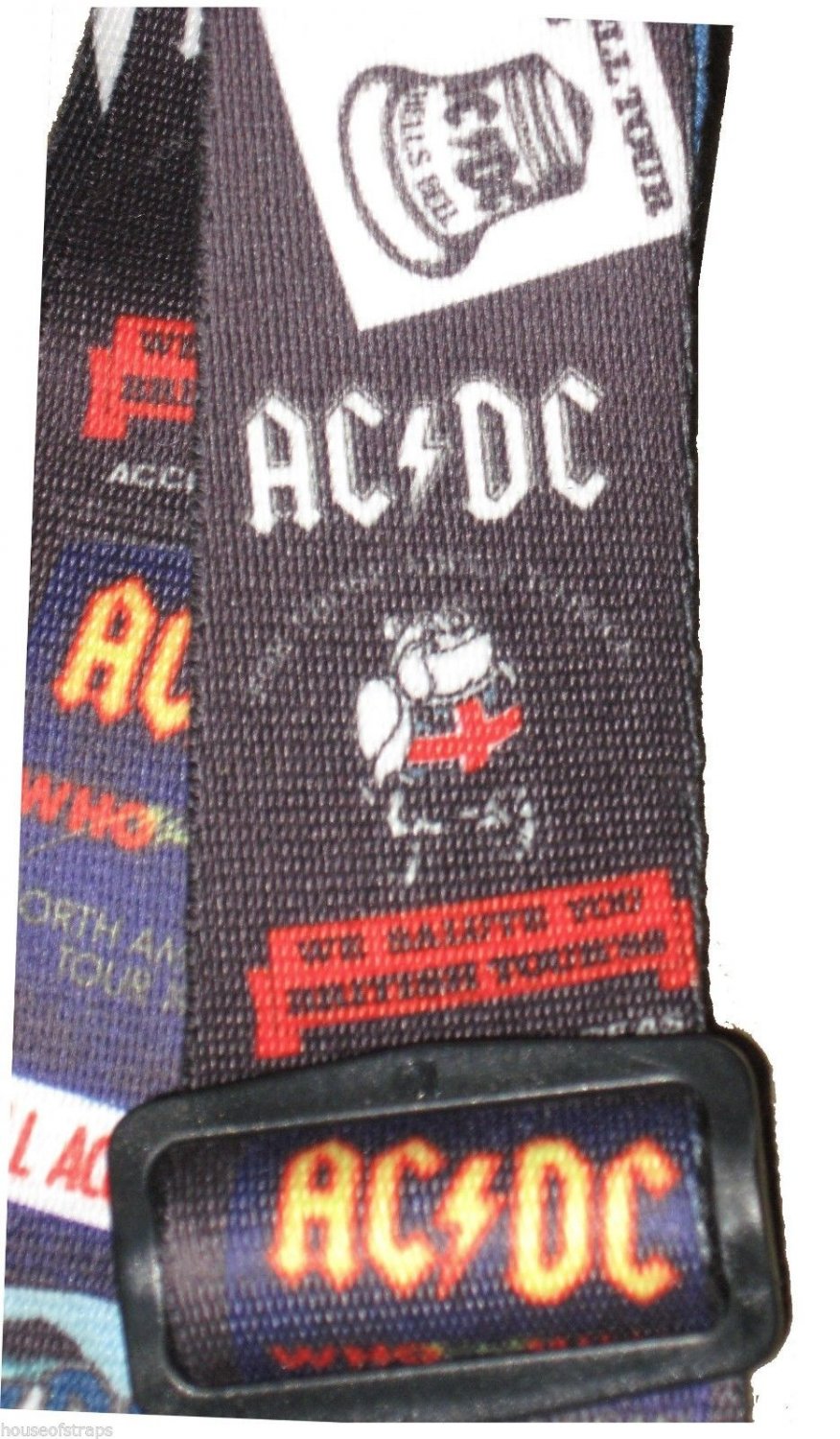 AC/DC MATERIAL GUITAR STRAP ANGUS YOUNG