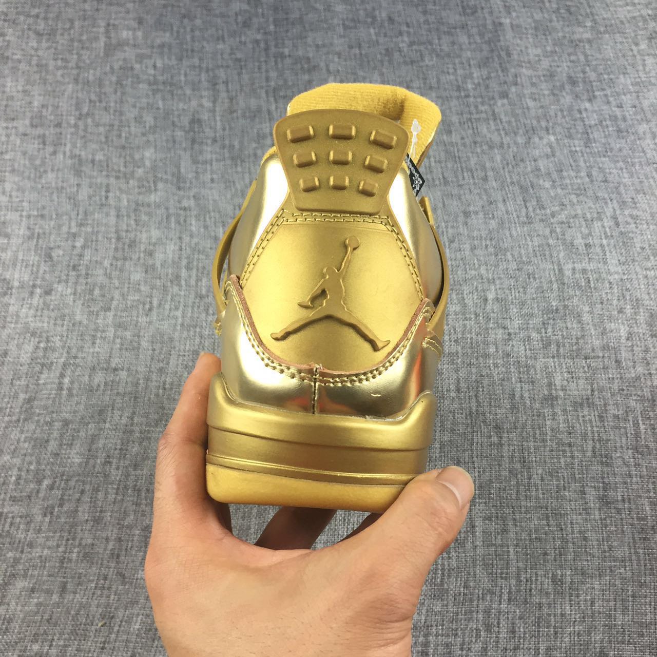 Air Jordan 4 Aj4 Liquid GoldTennis Shoes Brand New Authentic