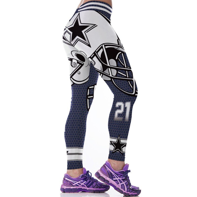 Dallas Cowboys #21 NFL Football Sports Leggings Womens