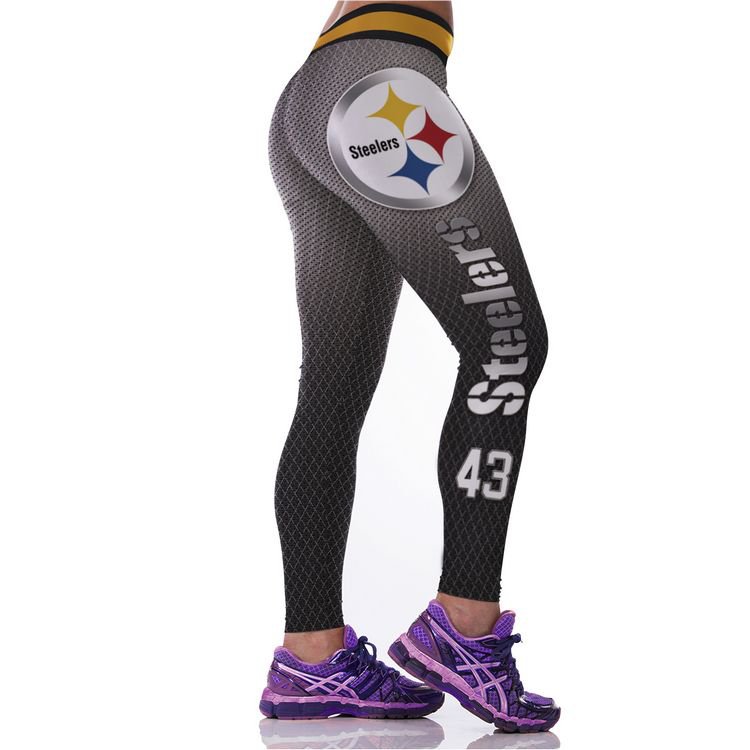 Pittsburgh Steelers #43 Football Sports Leggings Womens