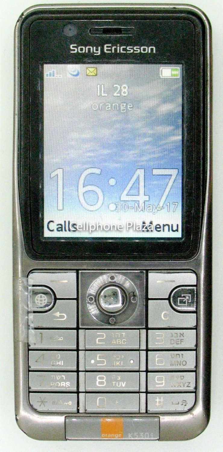 Sony Ericsson K530I K530 - Dark Gray Locked to Orange/Partner Israel Used