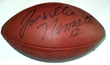 Jets Joe Willie Namath Autographed Signed Football & Proof PSA
