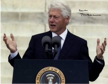 Bill Clinton Autographed Signed 11x14 Presidential Photo AFTAL UACC RD