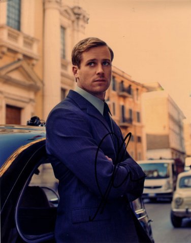 Armie Hammer Autographed Signed 11x14 Photo UACC RD COA AFTAL