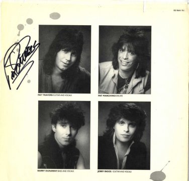 Pat Travers Autographed Signed Album Sleeve Insert UACC RD COA AFTAL