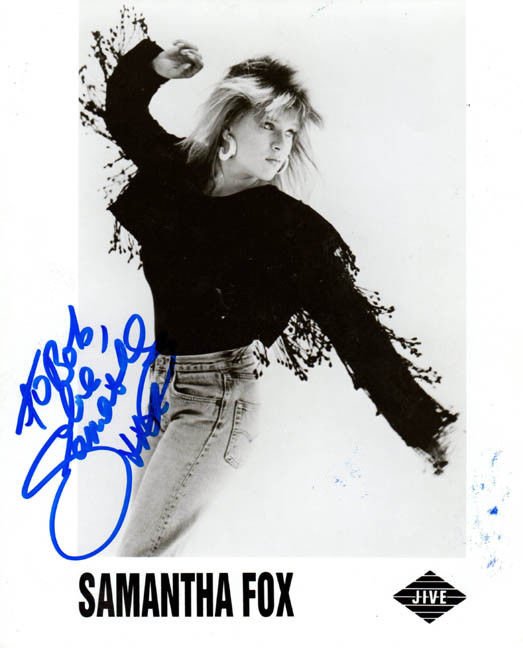 Samantha Fox Autographed Signed Photo And Proof Uacc Rd Coa Aftal 