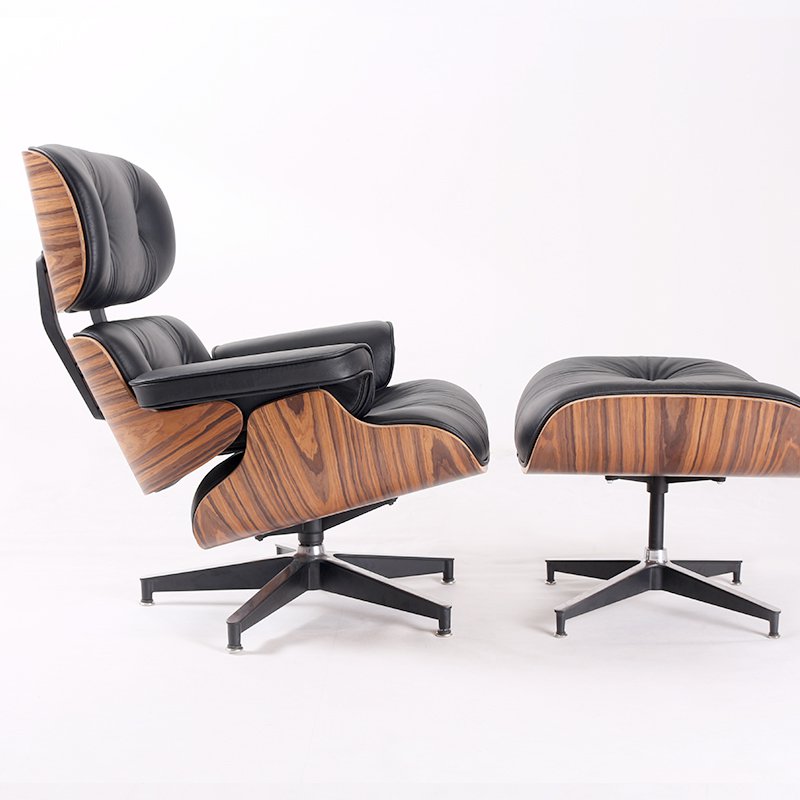 100 Genuine Leather Eames Lounge Chair &Ottoman Living Room Leisure
