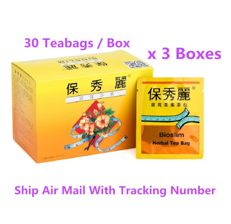 Bioslim Tea Bio Slim Mild Laxative Herbal Tea Bags 30 Teabags x 3 Boxes