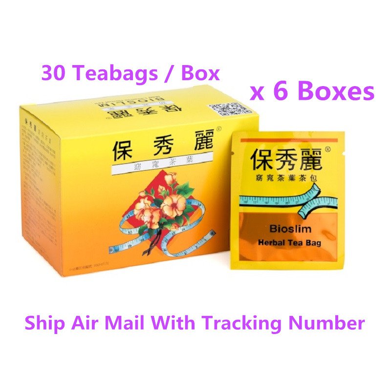 Bioslim Tea Bio Slim Mild Laxative Herbal Tea Bags 30 Teabags x 6