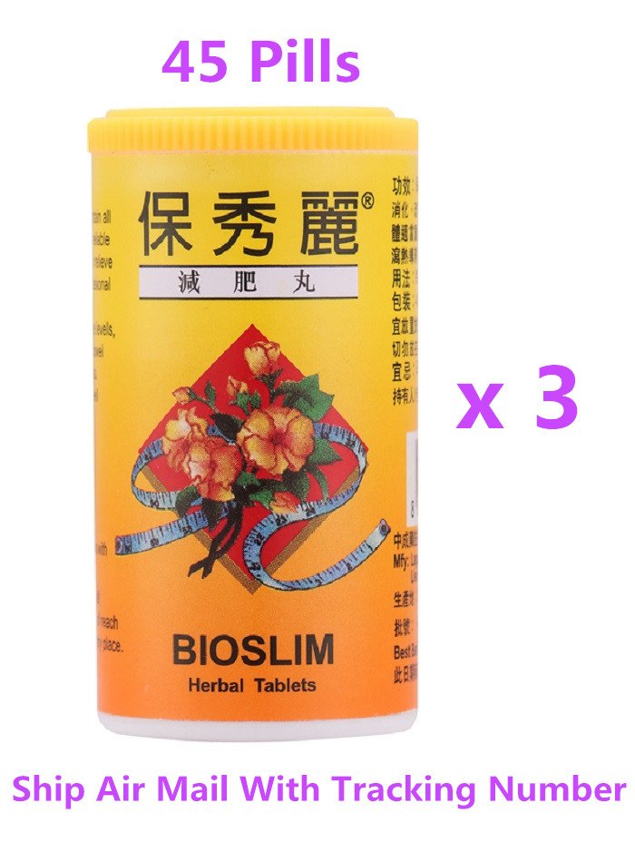 Bioslim Tea Bio Slim Herbal 45 Tablets Natural Losing Weight x 3 Bottles