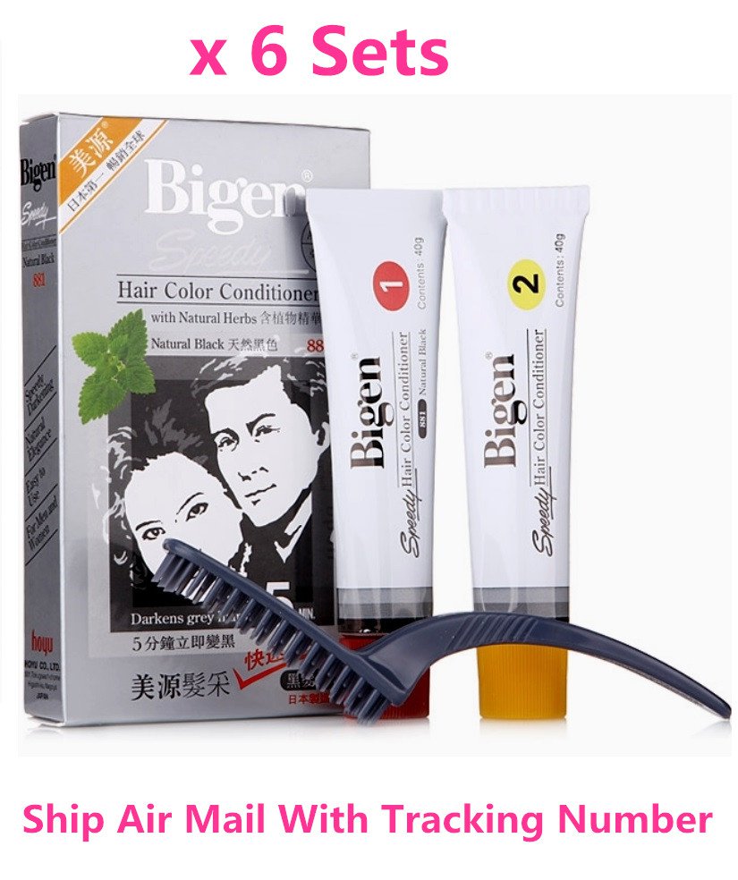 Bigen Speedy Japan Hair Dye Hair Color Conditioner Natural Black # 881 x 6  Sets
