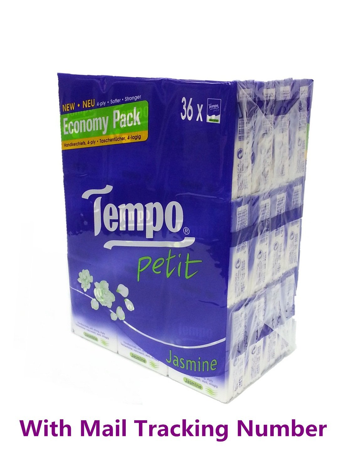 Tempo Petit Pocket Tissues ( 36pcs / pack ) handkerchiefs ( Jasmine ) x 1 Pack