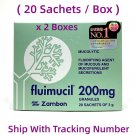 Fluimucil 200mg Granules ( 20 sachets / Box ) x 2 Boxes