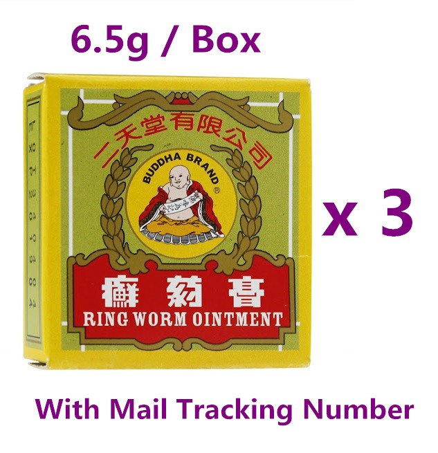 Ring Worm Ointment ( 6.5g / Box ) Buddha Brand Skin Care x 3 Boxes