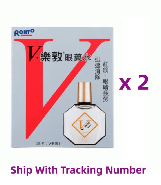 Rohto Mentholatum - V ROHTO Eye Drops 15ml x 2 Boxes