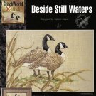 BESIDE STILL WATERS (2 Canadian geese) TO CROSS STITCH