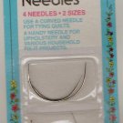 COLLINS QUILTER'S CURVED NEEDLES ^ lot of 4, 2 sizes