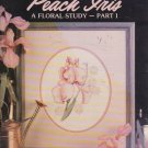 PEACH IRIS - A FLORAL STUDY - PART 1 ** cross stitch booklet PEACH IRIS - A FLORAL STUDY - PART 1 ** cross stitch booklet