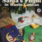SANTA'S FLIGHT IN WASTE CANVAS ** cross stitch SANTA'S FLIGHT IN WASTE CANVAS ** cross stitch