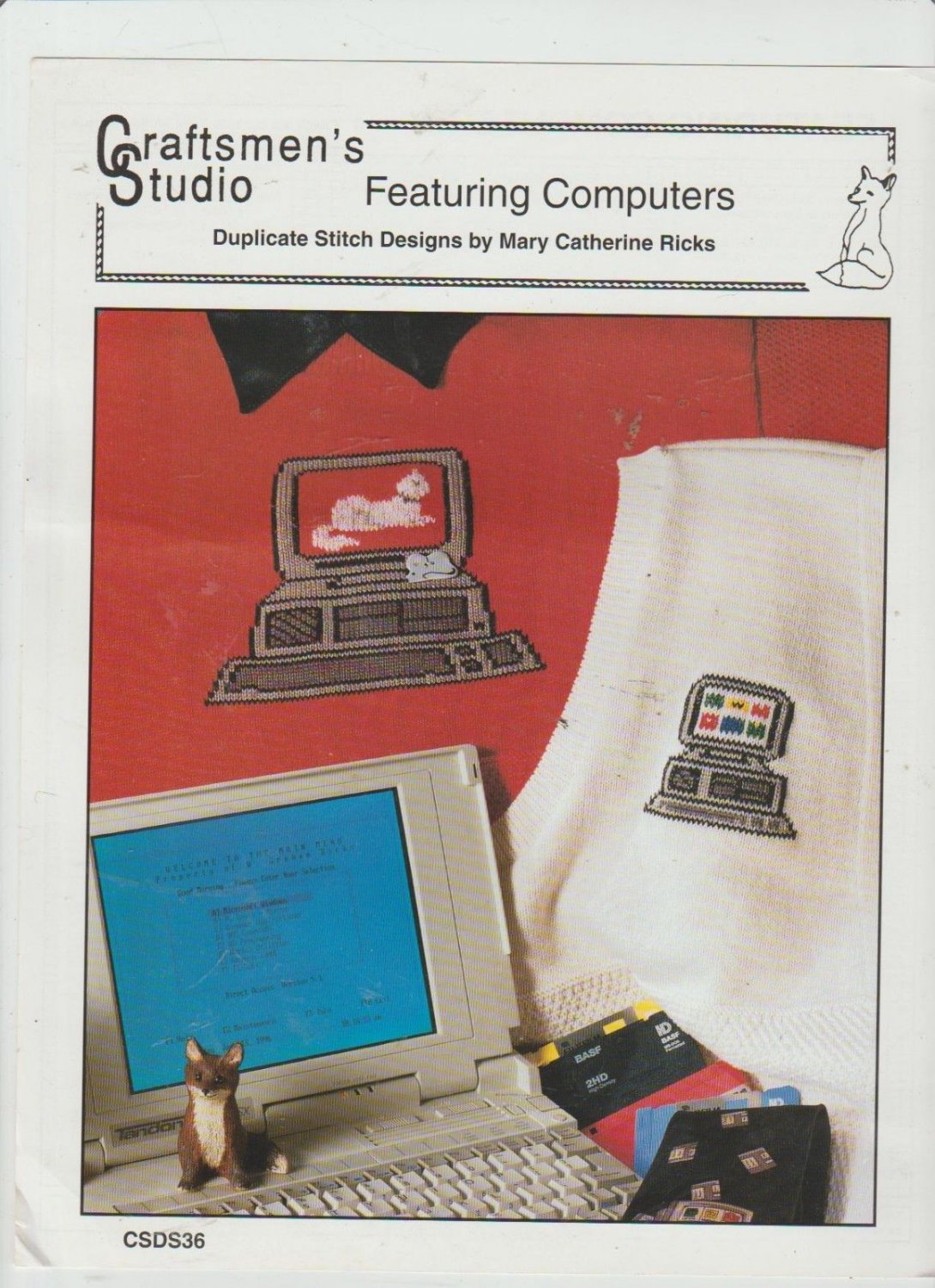 DUPLICATE STITCH FEATURING COMPUTERS ** cross stitch
