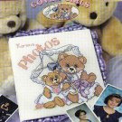 COVER GIRLS (PHOTO ALBUM COVER W BEARS) IN CROSS STITCH