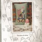 THEODORE & WILLIE * MOSEY ' & ME #156 * RABBIT, BEAR ** cross stitch THEODORE & WILLIE * MOSEY ' & ME #156 * RABBIT, BEAR ** cross stitch