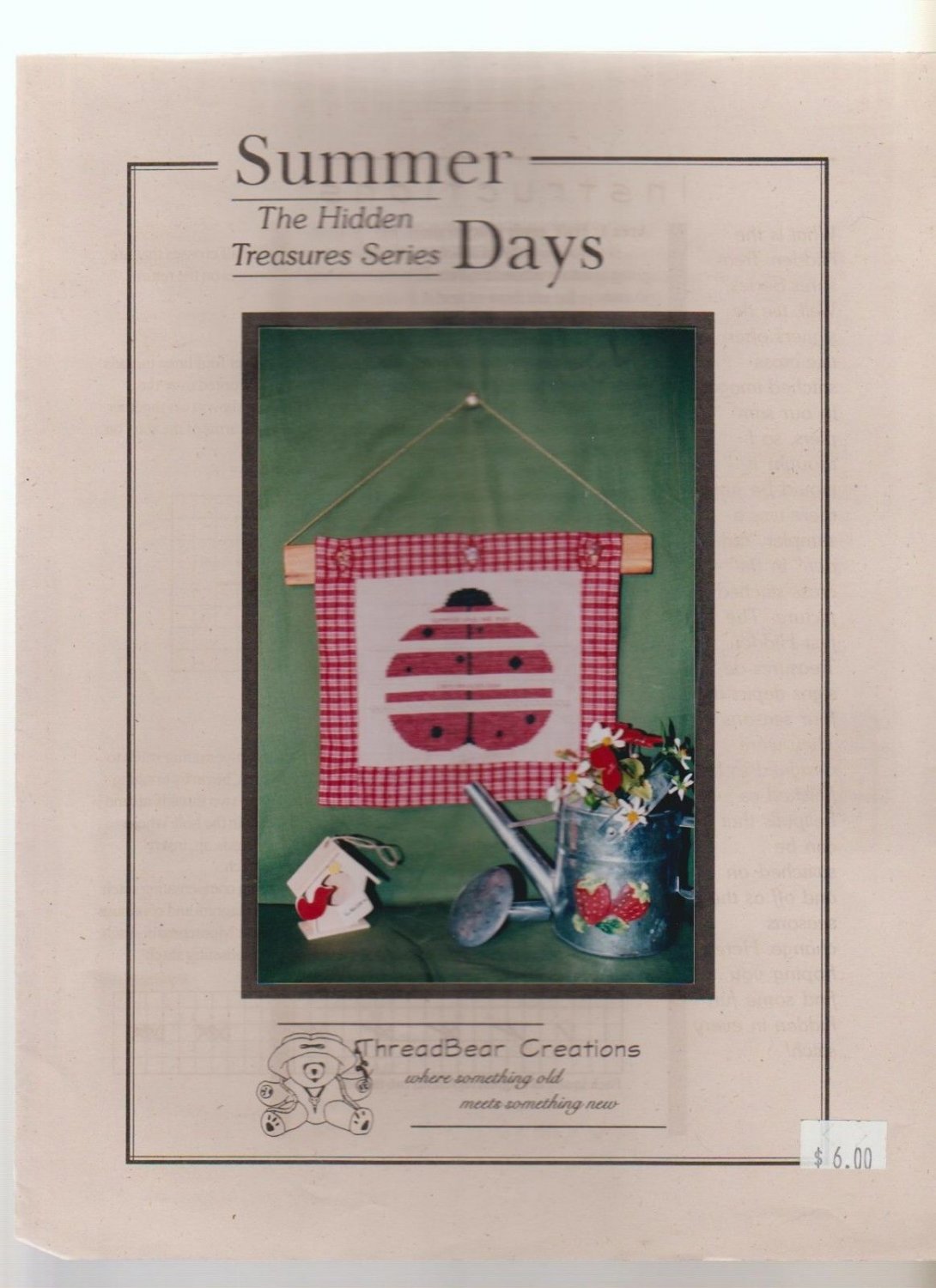SUMMER DAYS * ladybug ** cross stitch