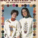 BUTTONED UP ** CROSS STITCH  IN WASTE CANVAS
