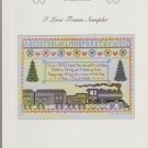 I LOVE TRAINS SAMPLER ** cross stitch