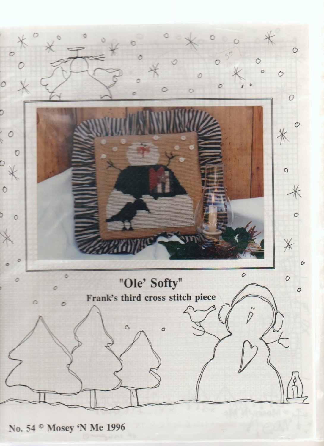 ole' softy * snowman ** cross stitch