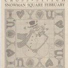 I LOVE YOU (SNOWMAN SQUARE FEBRUARY) ** cross stitch I LOVE YOU (SNOWMAN SQUARE FEBRUARY) ** cross stitch
