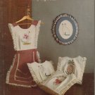 VICTORIAN PARTY APRONS ** CROSS STITCH LEAFLET (cat goose pineapple bow) VICTORIAN PARTY APRONS ** CROSS STITCH LEAFLET (cat goose pineapple bow)
