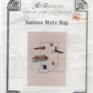 INDIANA STATE MAP ** cross stitch