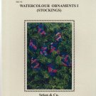 WATERCOLOUR ORNAMENTS 1 * STOCKINGS ** cross stitch
