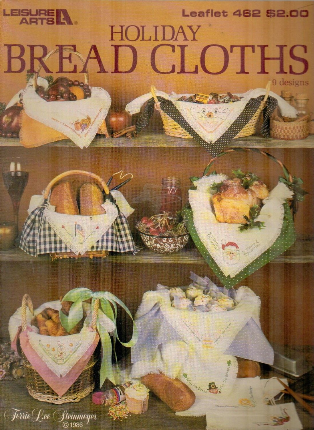 HOLIDAY BREAD CLOTHS ** cross stitch