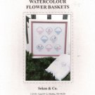 WATERCOLOUR FLOWER BASKETS to cross stitch