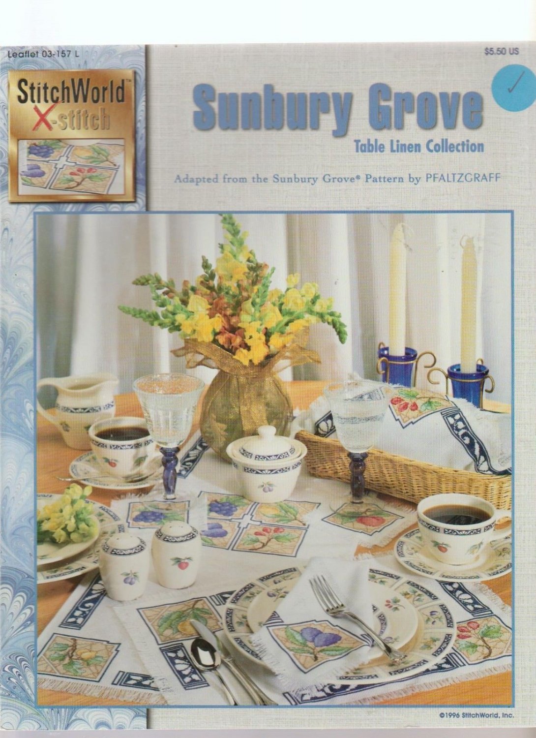 sunbury grove (table linens) ** cross stitch