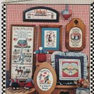 HOMESPUN HAPPINESS ** cross stitch leaflet (country themes)