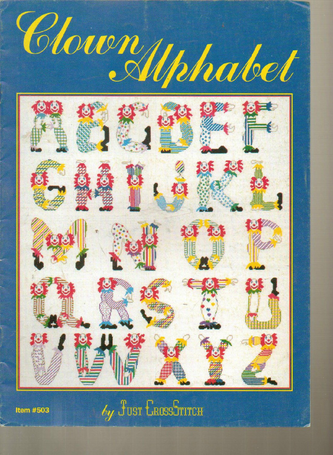 clown alphabet ** cross stitch patterns