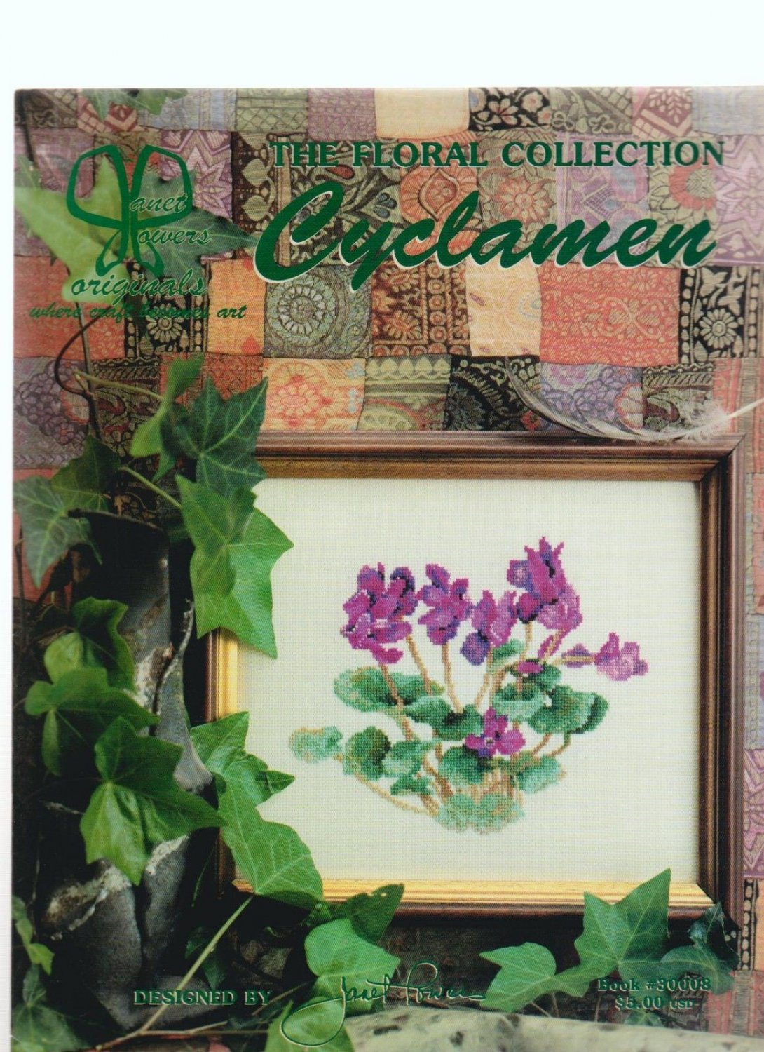 CYCLAMEN (FLOWER) ** cross stitch