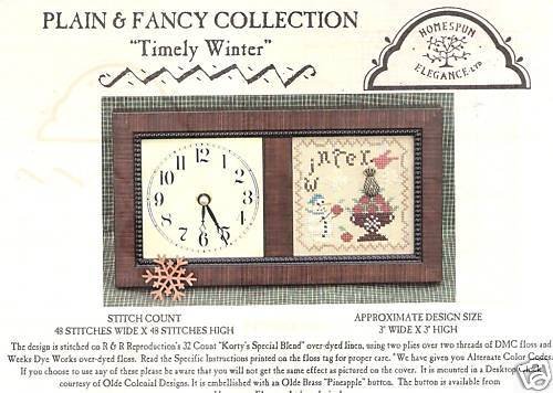 TIMELY WINTER  ^ CROSS STITCH