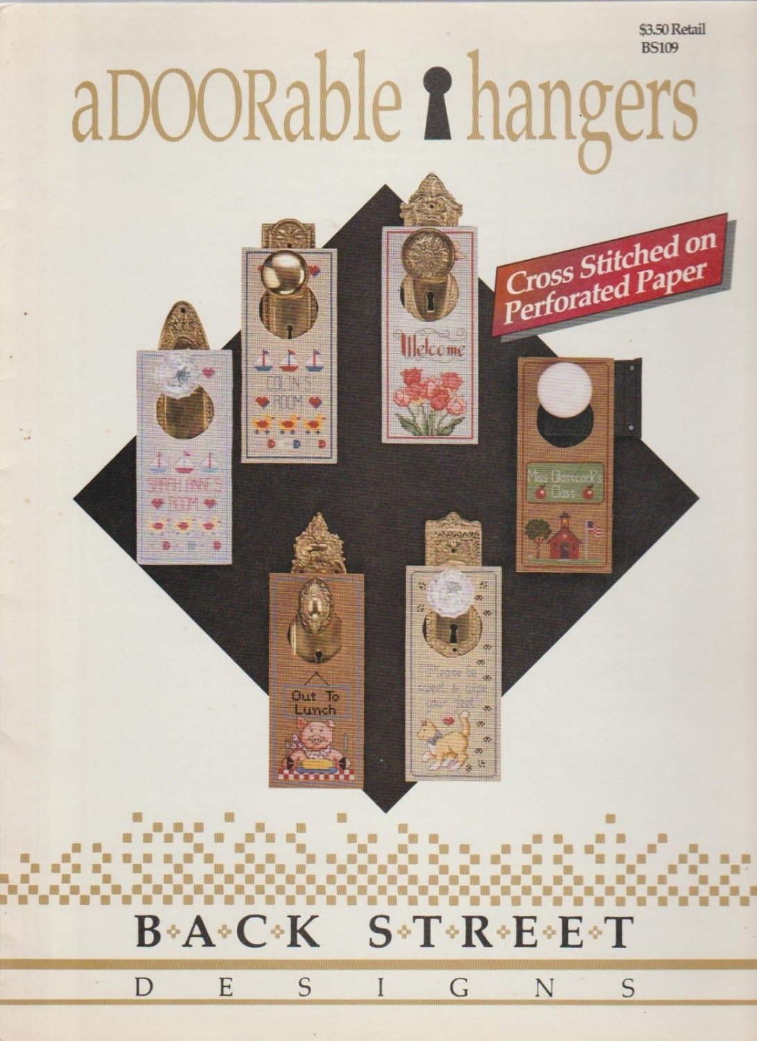 adoorable hangers ** cross stitch