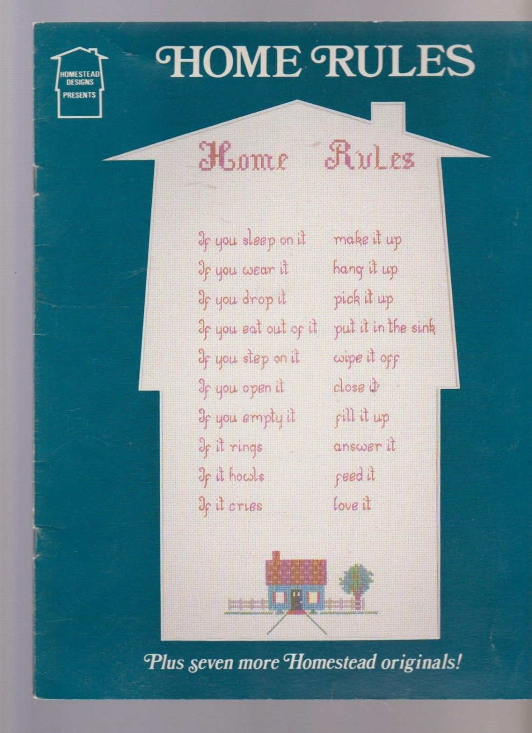 HOME RULES ** cross stitch booklet